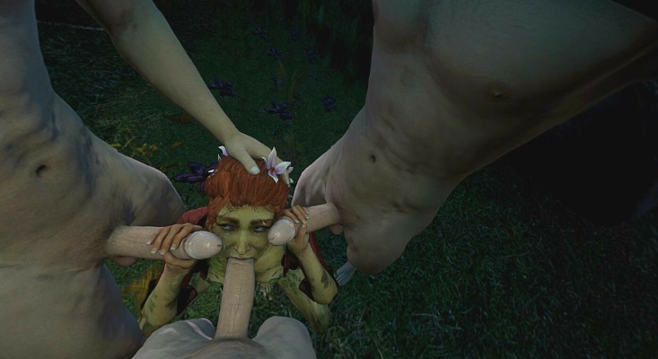 Poison Ivy's Seductive Oral in DC Comics Parody - Image 1