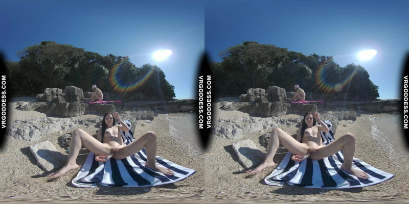 Matty Mila Perez Nude Beach Dildo Play in VR - Image 7