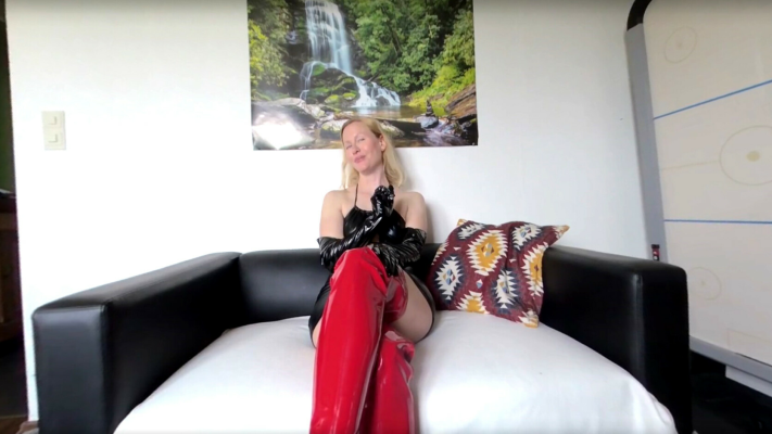 Sklaven JOI von deutscher Lack Femdom(Du brauchst Klammern, Band, Öl) - Image 1