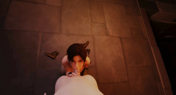 Lara Croft Blowjob Parody in Stunning 4K - Image 2