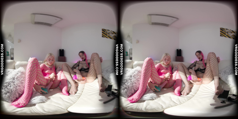 Alise And Alice On The Couch Both Masturbating Then Double Dildo Deep Penetration Lesbian Sex - Image 3