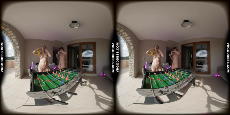 Josie and Sofie Nude Table Football Thrill - Image 2