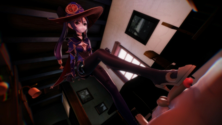 Mona Genshin Impact Footjob Parody Thrill - Image 2