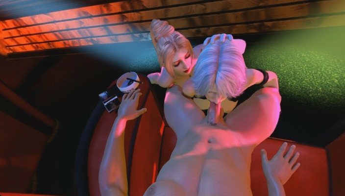 Christie and Rachel in Wild Feline Taming Parody - Image 4