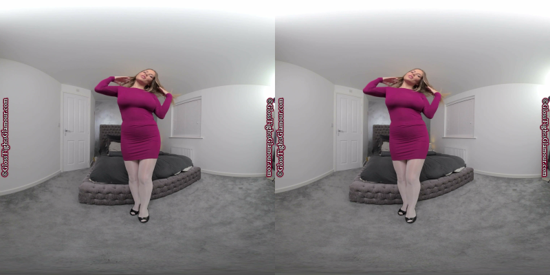 Siobhan Dress With White Glossy Tights - Image 1